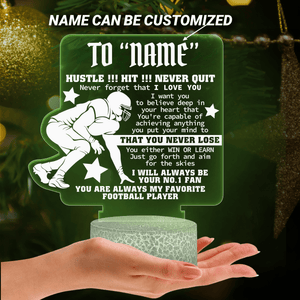 Personalized 3D Led Light - American Football - To My Son - Never Forget That I Love You - Glca16008