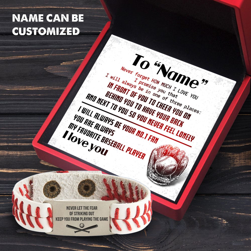 Personalized Baseball Bracelet - Baseball - To My Grandson - Never Forget How Much I Love You - Gbzj22001