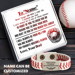 Personalized Baseball Bracelet - Baseball - To My Son - From Dad - How Much I Love You - Gbzj16010