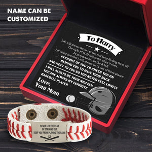 Personalized Baseball Bracelet - Baseball - To My Son - From Mom - I Will Always Behind You - Gbzj16007