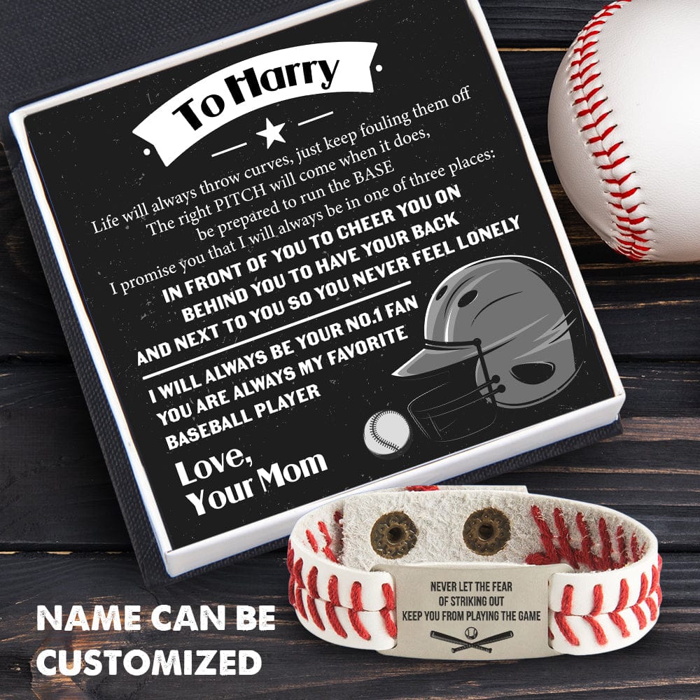 Personalized Baseball Bracelet - Baseball - To My Son - From Mom - I Will Always Behind You - Gbzj16007