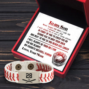 Personalized Baseball Bracelet - Baseball - To My Son - I Will Always Be Your No.1 Fan - Gbzj16020