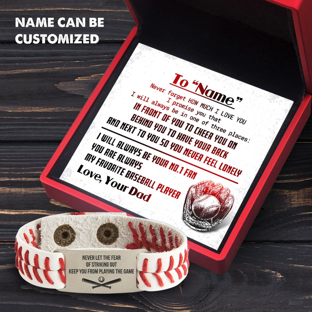 Personalized Baseball Bracelet - Baseball - To My Son - I Will Always Behind You - Gbzj16008