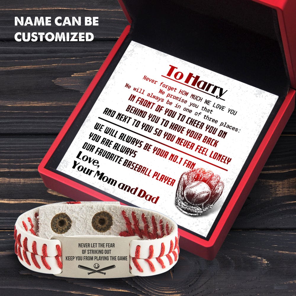Personalized Baseball Bracelet - Baseball - To Our Son - Never Forget How Much I Love You - Gbzj16009