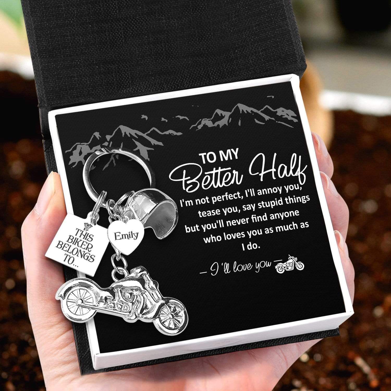 Personalized Classic Bike Keychain - Biker - To My Better Half - I'll Love You - Gkt26021