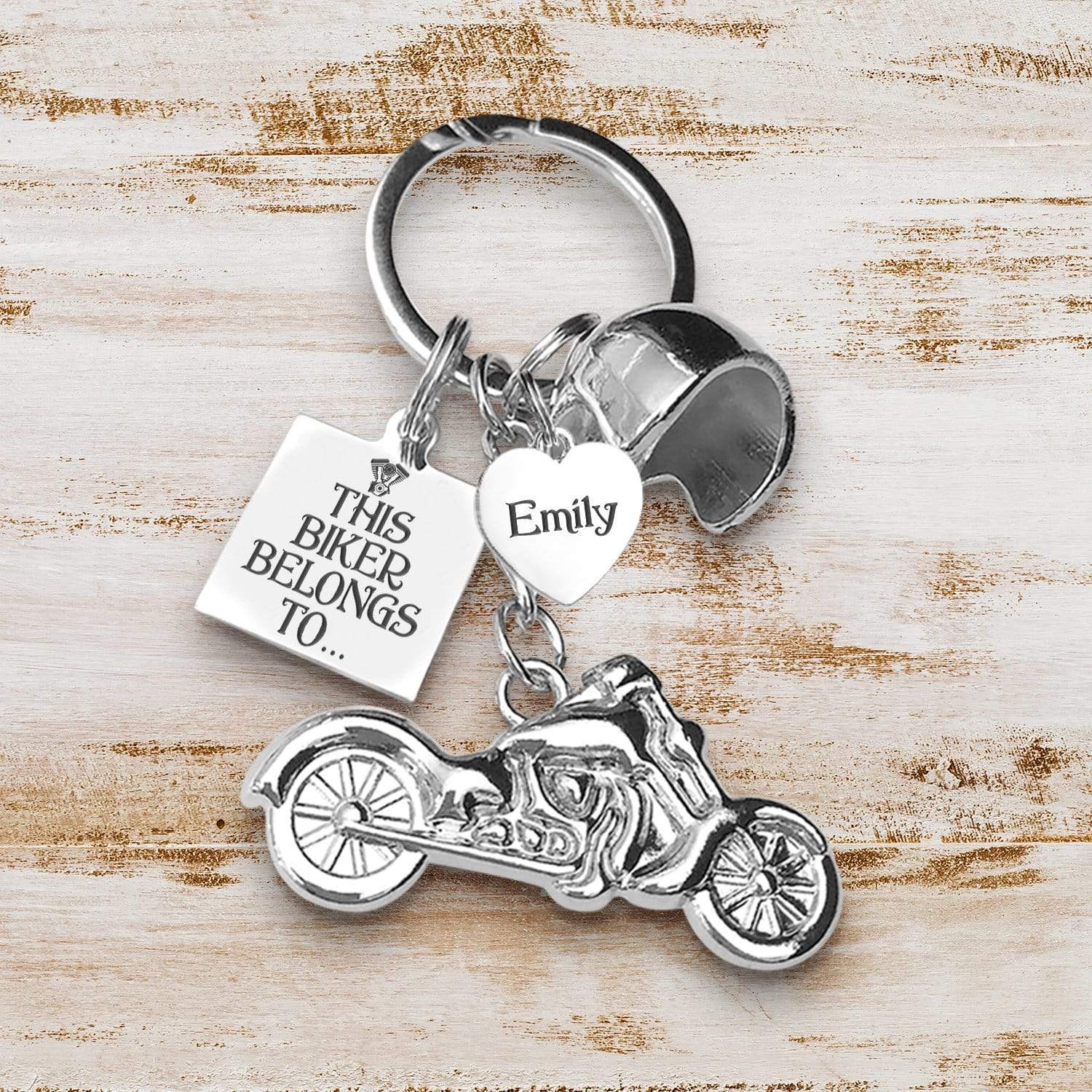 Personalized Classic Bike Keychain - Biker - To My Man - I Am Proud To Be Yours - Gkt26022