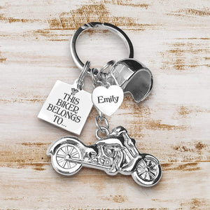 Personalized Classic Bike Keychain - Biker - To My Man - I Am Proud To Be Yours - Gkt26022