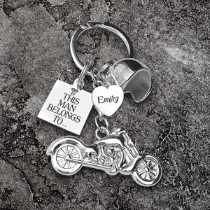 Personalized Classic Bike Keychain - Biker - To My Man - I Love You - Gkt26018