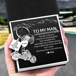 Personalized Classic Bike Keychain - Biker - To My Man - I Love You - Gkt26018