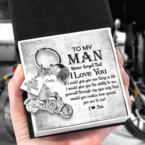 Personalized Classic Bike Keychain - Biker - To My Man - I Love You - Gkt26019