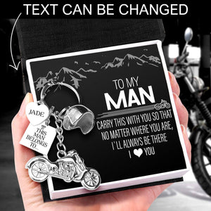 Personalized Classic Bike Keychain - Biker - To My Man - I Love You - Gkt26024