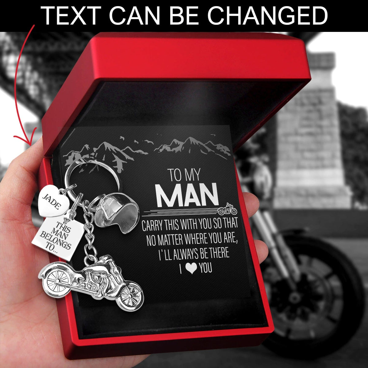 Personalized Classic Bike Keychain - Biker - To My Man - I Love You - Gkt26024
