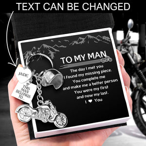 Personalized Classic Bike Keychain - Biker - To My Man - I Love You - Gkt26025