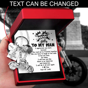 Personalized Classic Bike Keychain - Biker - To My Man - I Love You - Gkt26026