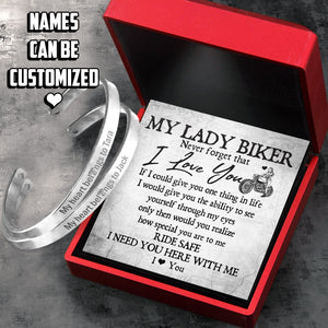 Personalized Couple Bracelets - Biker - My Lady Biker - I Love You - Gbt13034