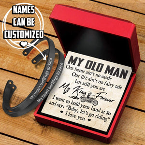 Personalized Couple Bracelets - Biker - My Old Man - I Love You - Gbt26033