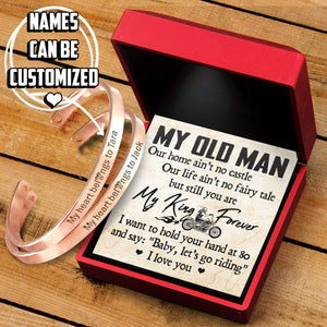 Personalized Couple Bracelets - Biker - My Old Man - I Love You - Gbt26033
