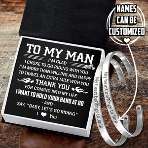 Personalized Couple Bracelets - Biker - My Old Man - Thank You For Coming Into My Life - Gbt26032