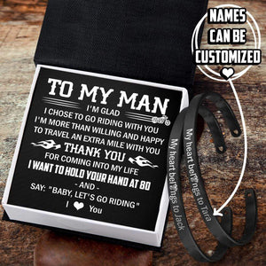 Personalized Couple Bracelets - Biker - My Old Man - Thank You For Coming Into My Life - Gbt26032