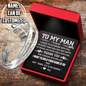 Personalized Couple Bracelets - Biker - My Old Man - Thank You For Coming Into My Life - Gbt26032