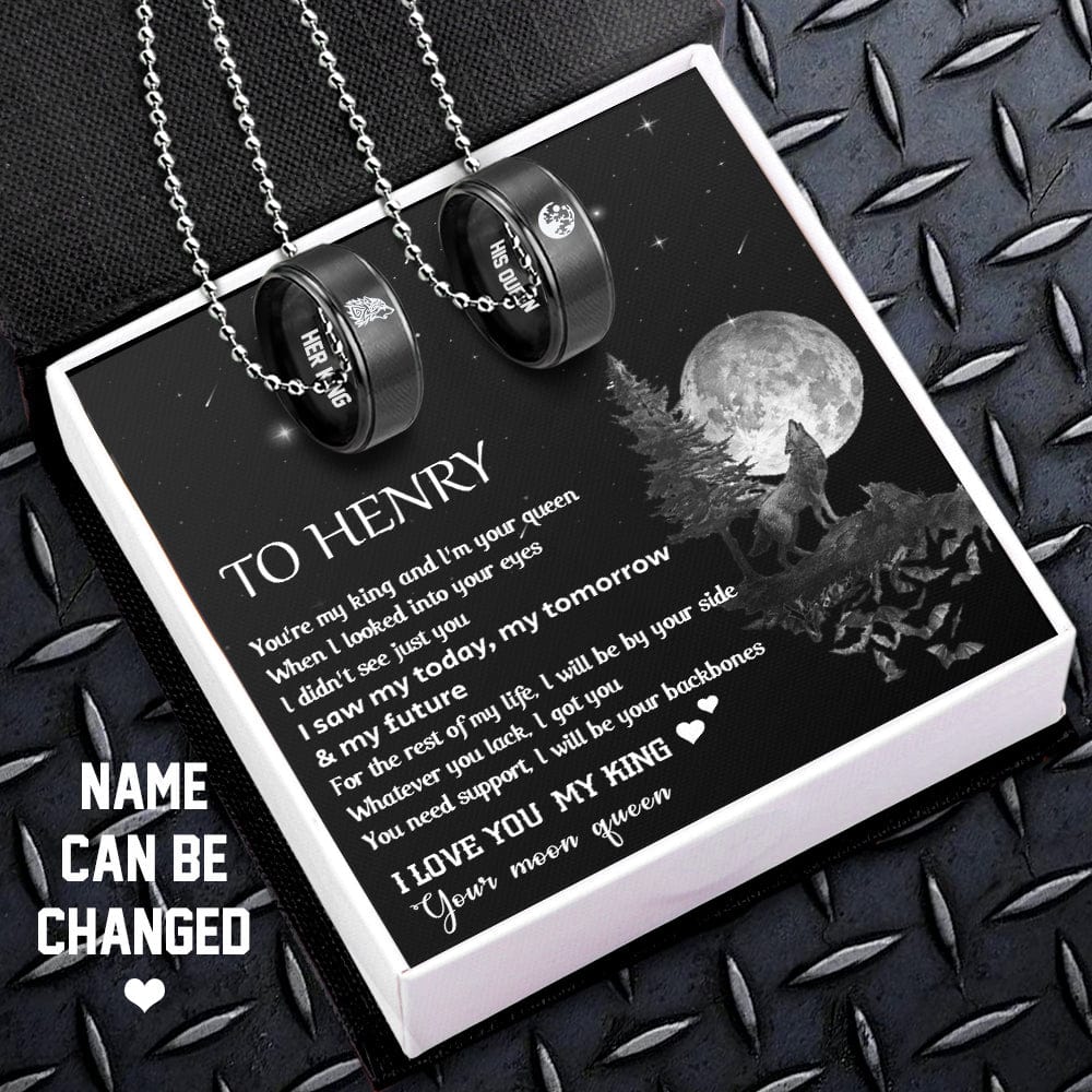 Personalized Couple Pendant Necklaces - To My Man - I Will Be By Your Side - Gnw26020