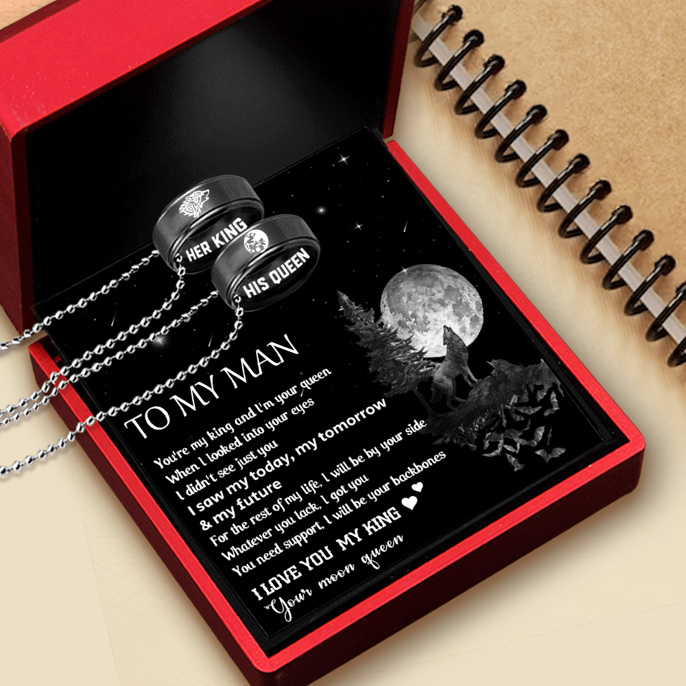 Personalized Couple Pendant Necklaces - To My Man - I Will Be By Your Side - Gnw26020