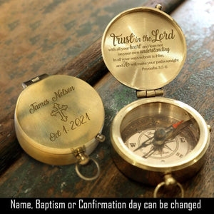 Personalized Engraved Compass - God - To Lover - Trust In The Lord - Gpb26129