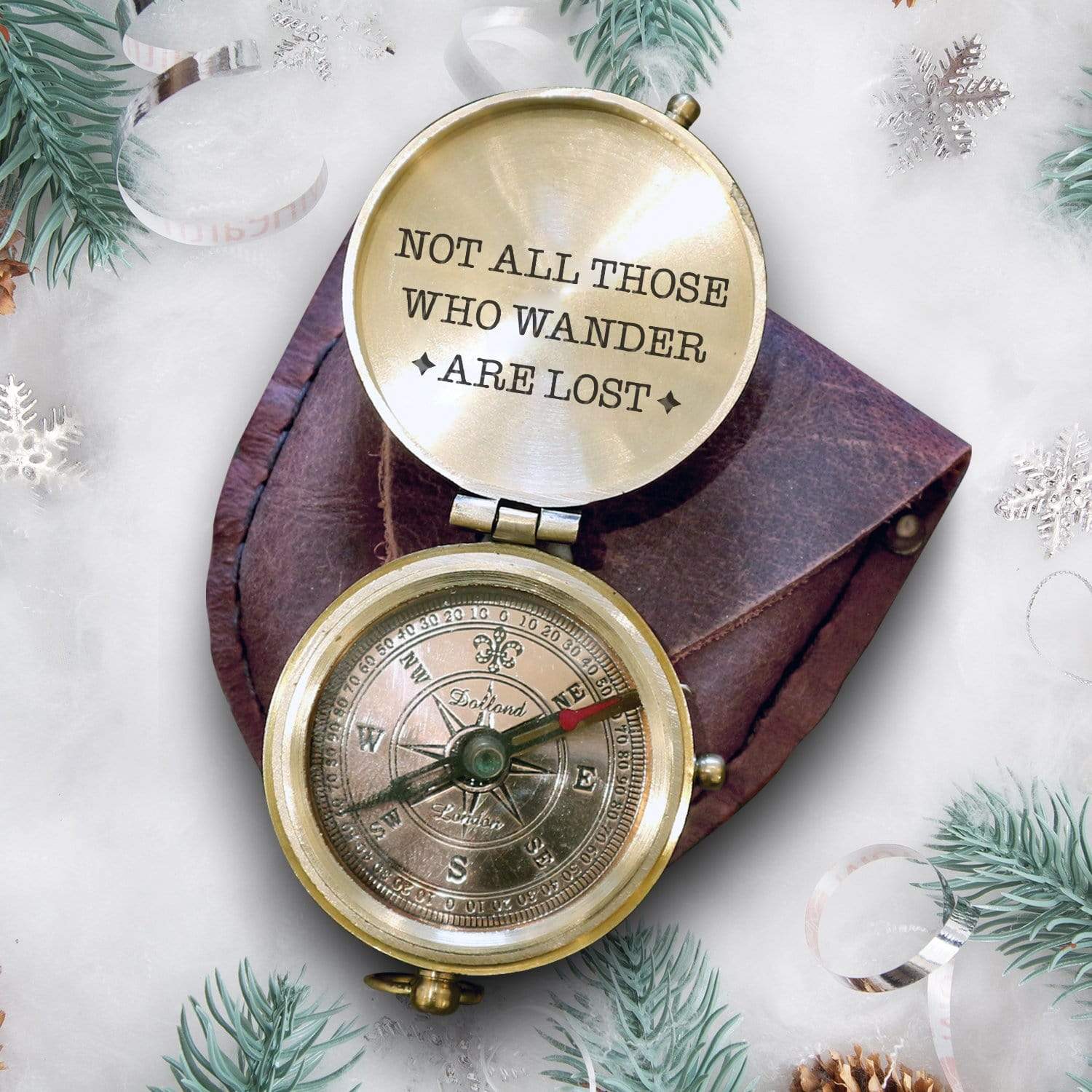 Personalized Engraved Compass - Not All Those Who Wander Are Lost  - Gpb26148