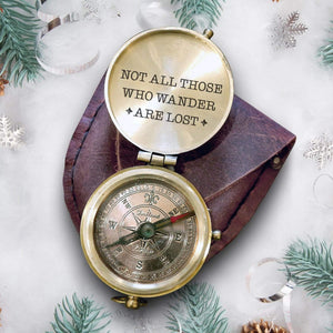 Personalized Engraved Compass - Not All Those Who Wander Are Lost  - Gpb26148