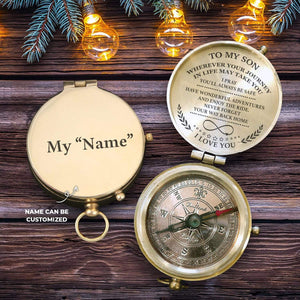 Personalized Engraved Compass - Travel - To My Son - Never Forget Your Way Back Home - Gpb16032