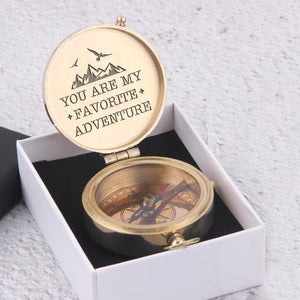 Personalized Engraved Compass - You Are My Favorite Adventure - Gpb26046