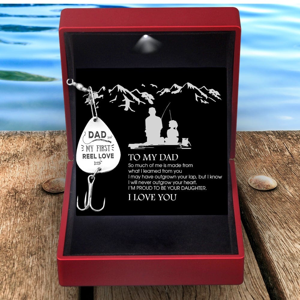 Personalized Engraved Fishing Hook - To Dad - From Daughter - My First Reel Love - What I Learned From You - Gfa18007
