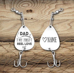 Personalized Engraved Fishing Hook - To Dad - From Daughter - My First Reel Love - What I Learned From You - Gfa18007