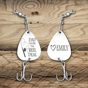 Personalized Engraved Fishing Hook - To Dad - From Daughter - You're The Reel Deal - What I Learned From You - Gfa18009