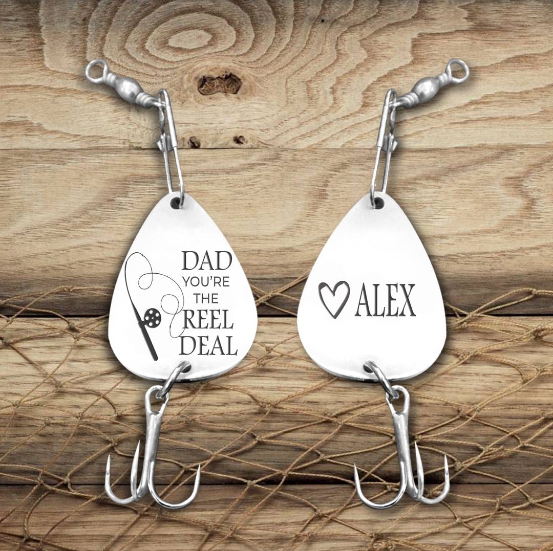 Personalized Fishing Lure Hook Engraved Fishing Hook Lure Fathers