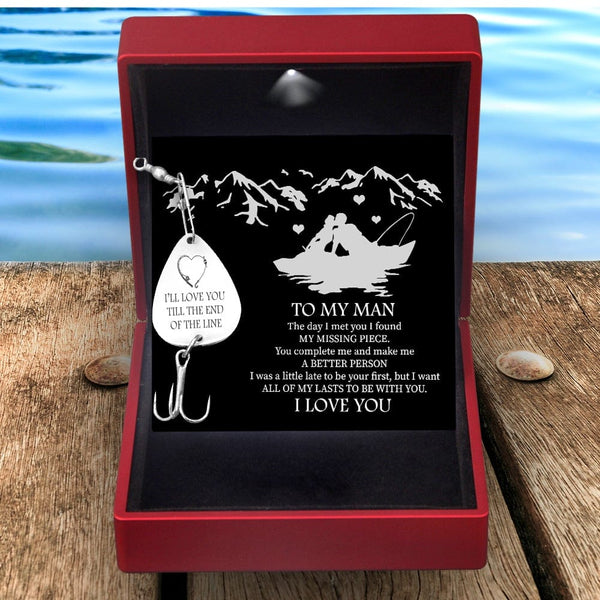 Personalized Engraved Fishing Hook - To My Man - I'll Love You Till Th -  Wrapsify