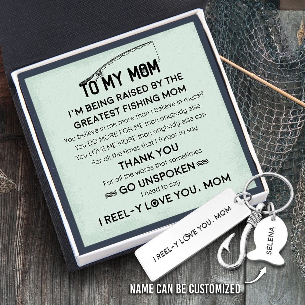 Personalized Fishing Hook Keychain - Fishing - To My Mom - You Love Me More Than Anybody Else Can - Gku19013