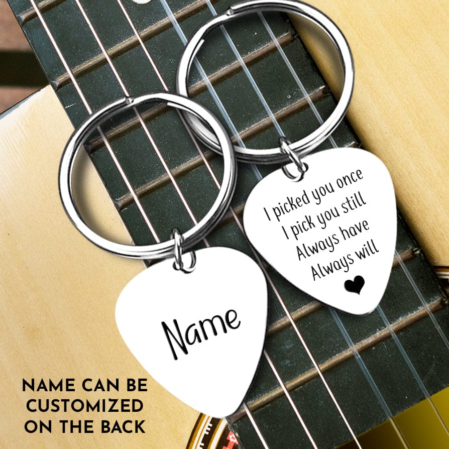 I pick you sale guitar pick keychain