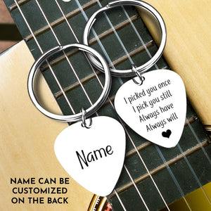 Personalized Guitar Pick Keychain - To My Man - How Much You Mean To Me - Gkam26002
