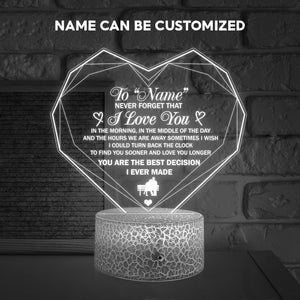 Personalized Heart Led Light - Family - To My Future Wife - Never Forget That I Love You - Glca25001