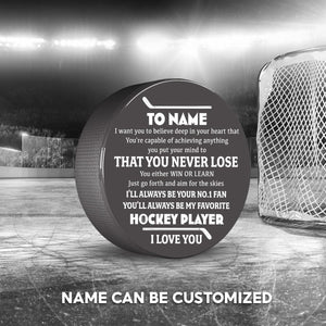 Personalized Hockey Puck - Hockey - To My Daughter - You Are Capable Of Achieving Anything  - Gai17008