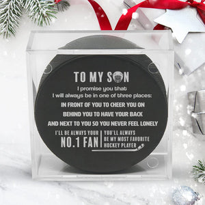 Personalized Hockey Puck - Hockey - To My Son - I'll Be Always Your No.1 Fan - Gai16004