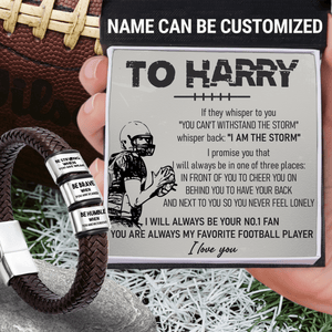 Personalized Leather Bracelet - American Football - To My Son - Be Humble When You Are Victorious - Gbzl16007