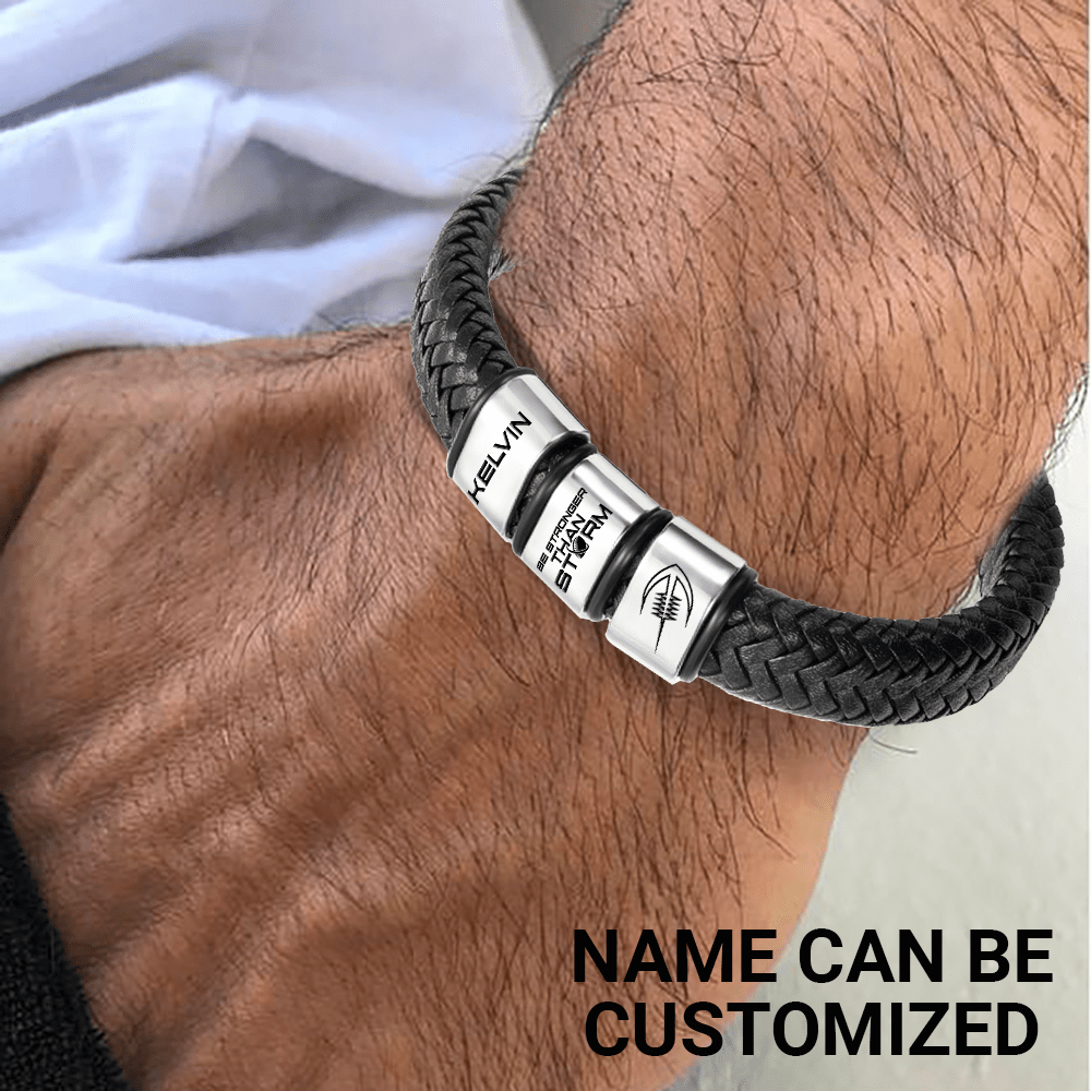 Personalized Leather Bracelet - American Football - To My Son - I Love You - Gbzl16009