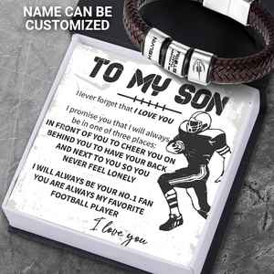 Personalized Leather Bracelet - American Football - To My Son - I Love You - Gbzl16009