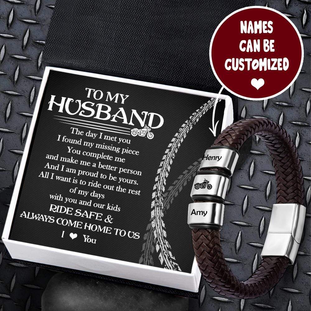 Biker hot sale leather wristbands