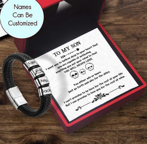 Personalized Leather Bracelet - Skull - To My Son - You Will Never Lose - Gbzl16020