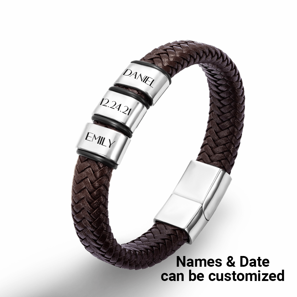 Personalized Leather Bracelet - Wedding - To My Future Husband - I Have Found My Home - Gbzl24001