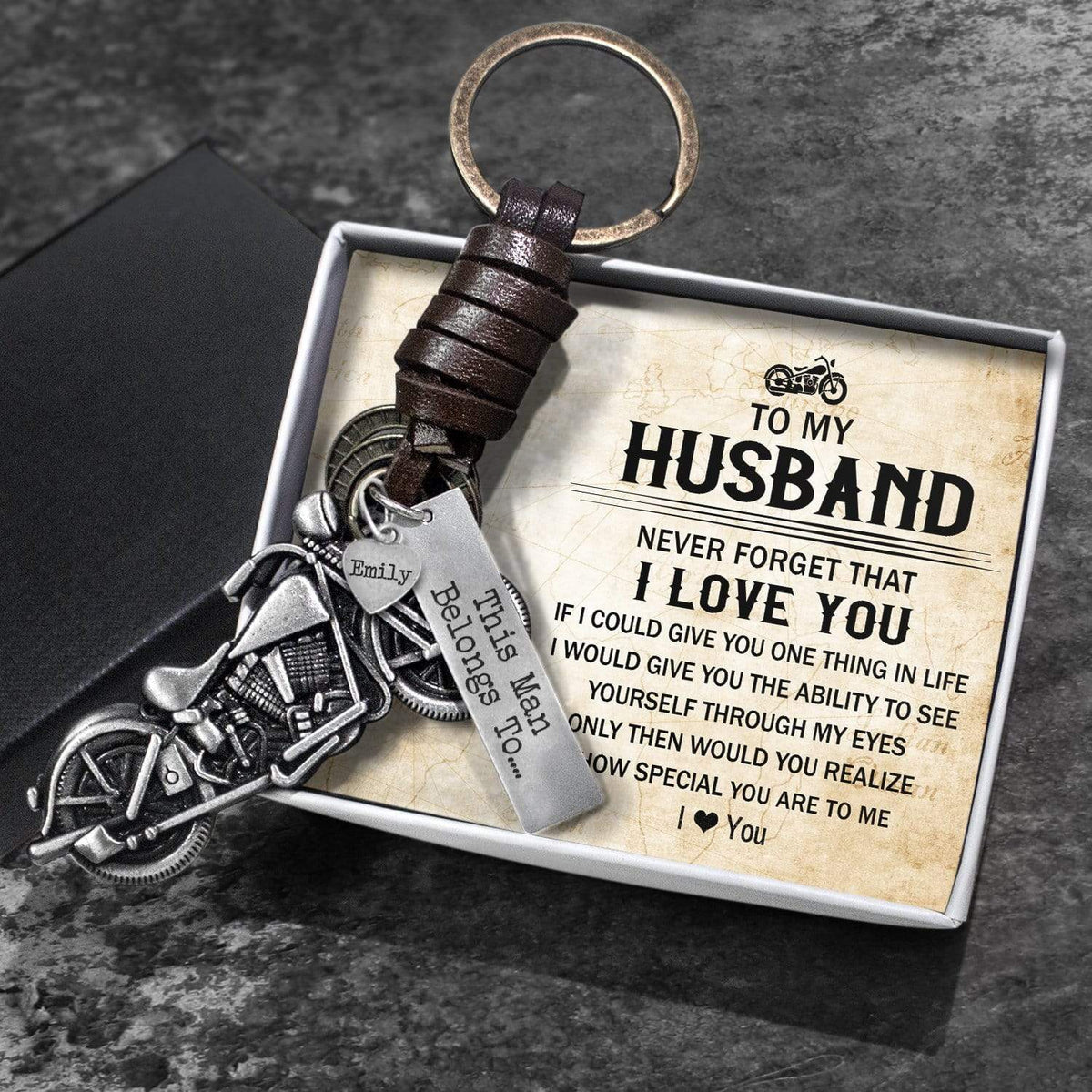 Personalized Motorcycle Keychain - Biker - To My Husband - I Love You - Gkx14008