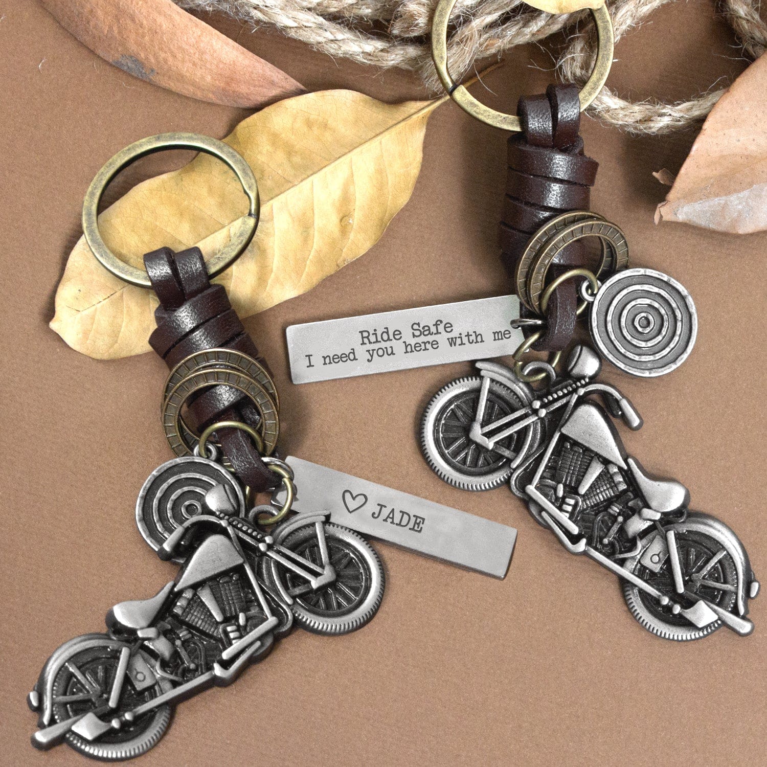 TRIXES Motorcycle Keyring - Metal Motorcycle Keyring - Gift For - Foto 7